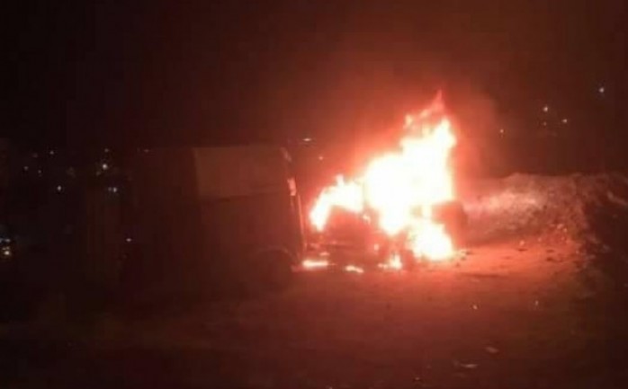 مركبة المستوطن التي أحرقت في أبو ديس (فيسبوك)